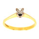 Pre Owned 18ct Princess Cut Diamond Solitaire ring ZP356